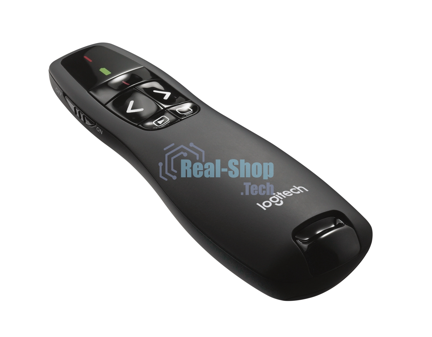Презентер беспроводной Logitech R400 черный, радиоканал, USB, кнопки - 5