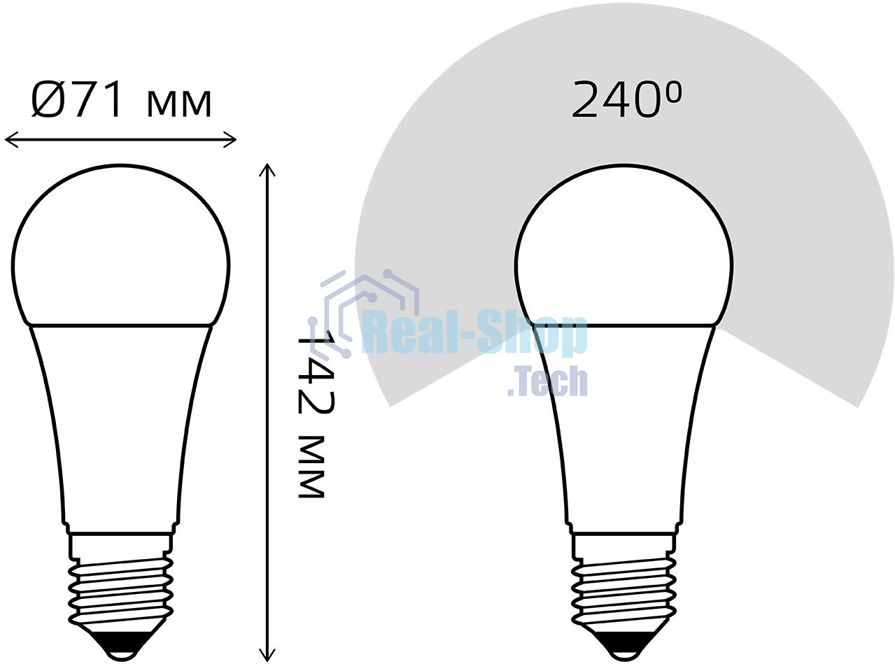 Лампа светодиодная Gauss Elementary A67 30Вт E27 4100К