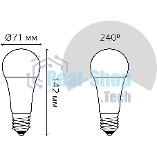 Лампа светодиодная Gauss Elementary A67 30Вт E27 4100К