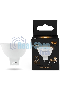 Лампа cветодиодная Gauss MR16 9W 830lm 3000K GU5.3 LED