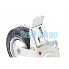 Колесо поворотное Сибртех с тормозом, диаметр 200 мм, крепление платформенное