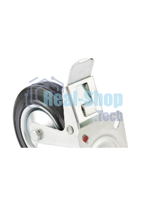 Колесо поворотное Сибртех с тормозом, диаметр 200 мм, крепление платформенное