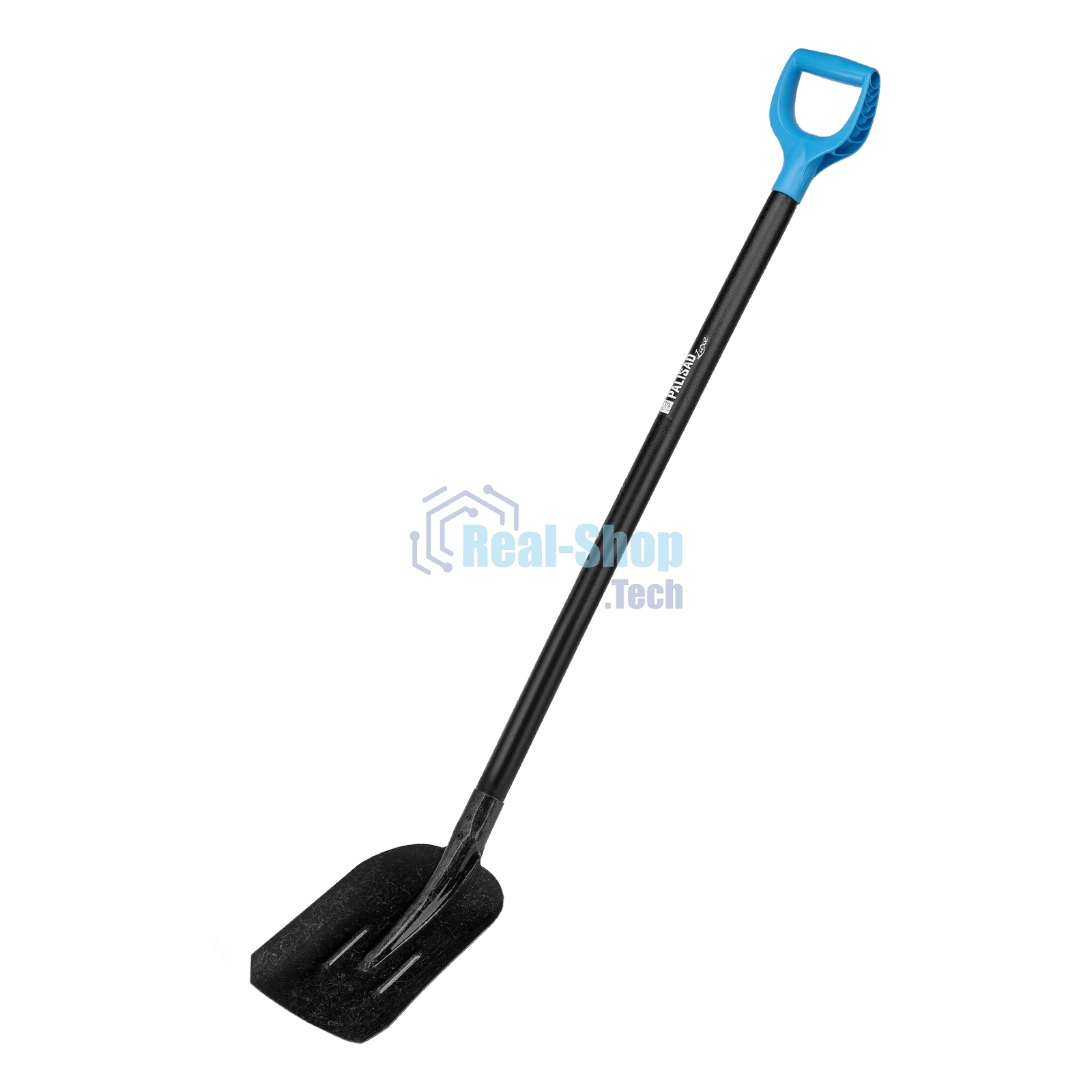Лопата совковая, 235х285х1310 мм, ребра жесткости, деревянный черенок, с рукояткой, LUXE Palisad