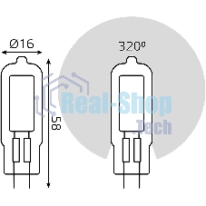 Лампа cветодиодная Gauss LED G4 AC220-240V 4.5W 3000K Glass 1/10/200