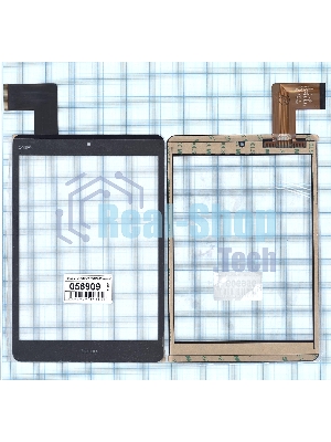 Сенсорное стекло (тачскрин) C196131F1-FPC808DR. черное