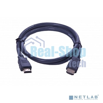 Кабель HDMI CP-HM-HM-3M Wize, 3 м, v.2.0, K-Lock, soft cable, 19M/19M, позол.разъемы, экран, темно-серый, пакет