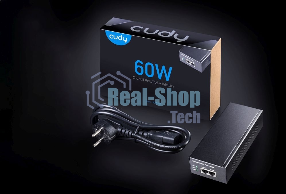 Инжектор PoE Cudy POE300 10/100/1000BASE-T 60Вт 53В(DC)