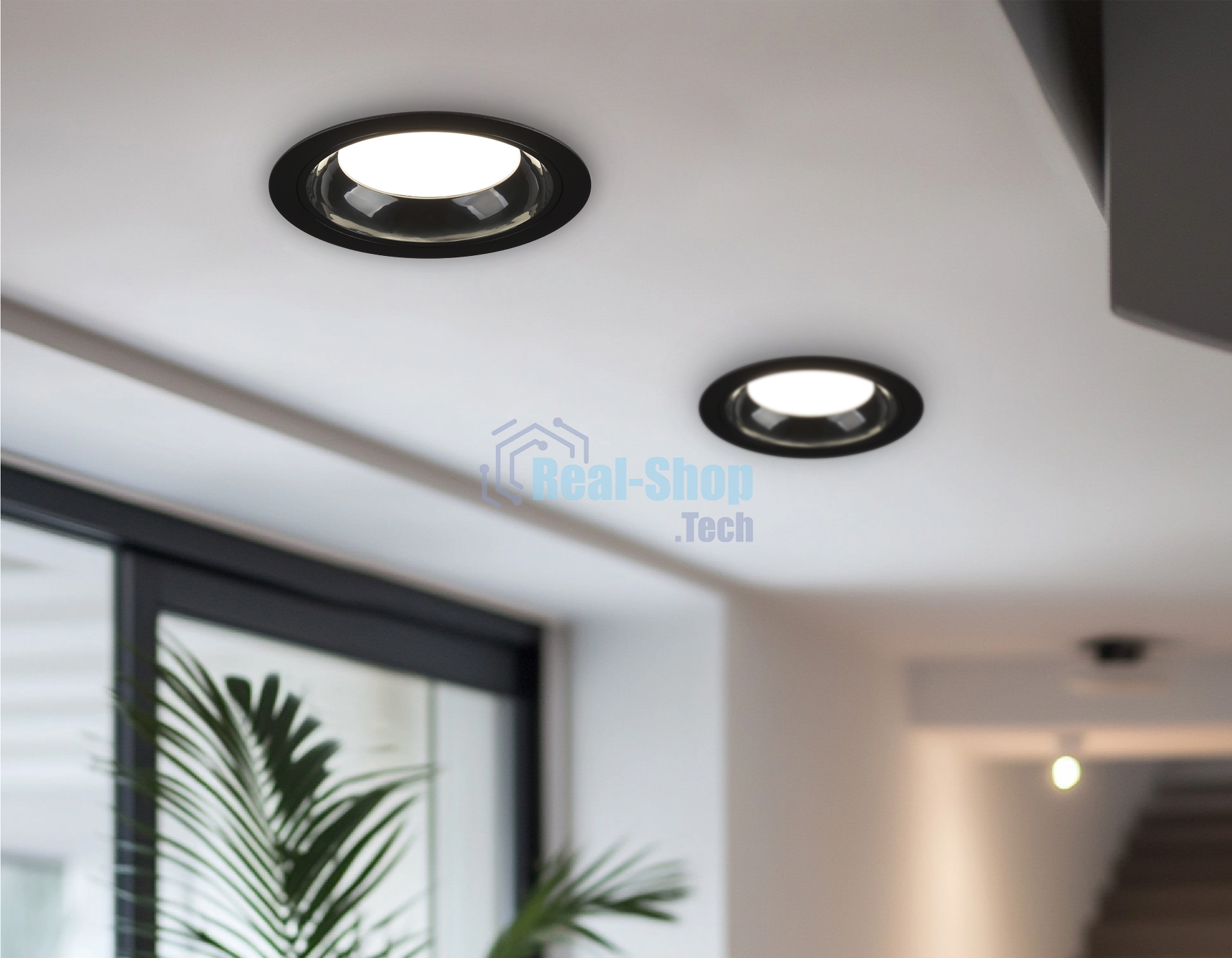 Светильник Ambrella light TN52336 SBK/GBK черный песок/черный глянец GX53 max 12W D115*25