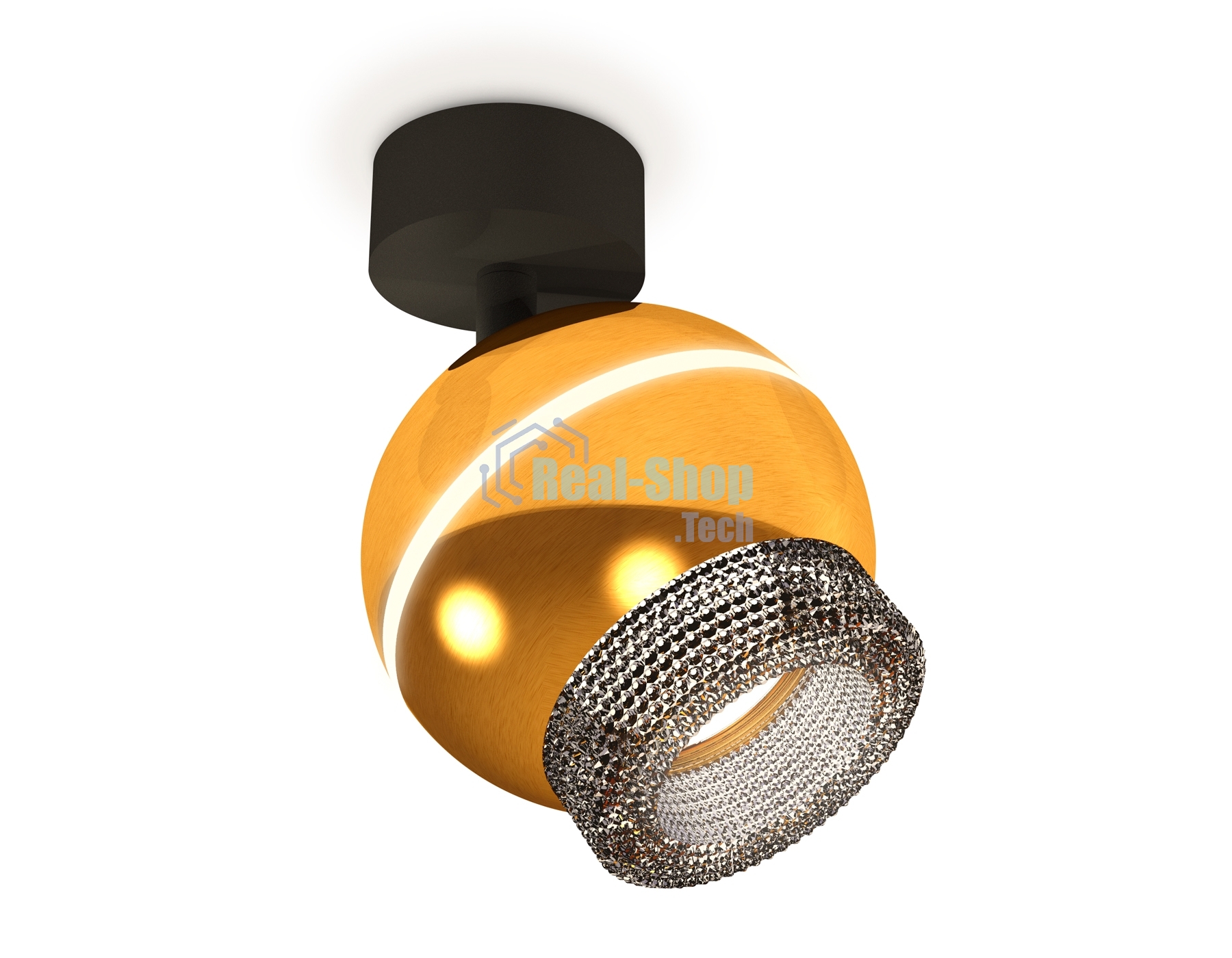 Комплект поворотного светильника Ambrella light XM1105011 PYG/SBK/BK золото желтое полированное/черный песок/тонированный MR16 GU5.3 LED 3W 4200K