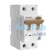 Дифференциальный автомат  Werkel 1P+N 10 A  30 mА  6 kА  C A W922P254