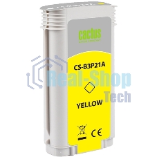 Картридж струйный Cactus CS-B3P21A №727 желтый (130 мл) для HP DJ T920/T1500/T2530