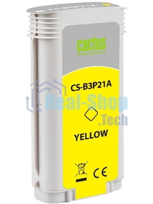 Картридж струйный Cactus CS-B3P21A №727 желтый (130 мл) для HP DJ T920/T1500/T2530