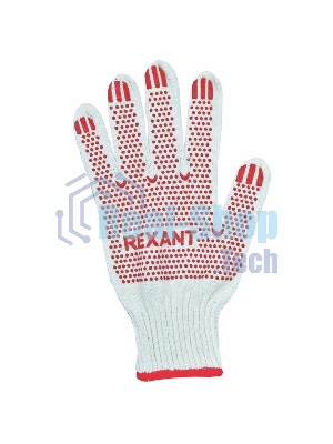 Перчатки х/б с покрытием ПВХ 5 нитей, 48-50 г Rexant