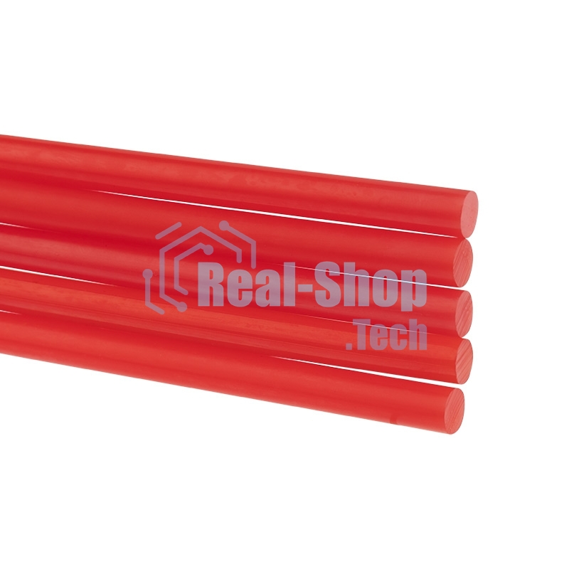 Клеевые стержни Rexant, Ø7 мм, 100 мм, красные, 6 шт., блистер