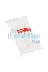 Дюбель-хомут нейлоновый прямоугольный Rexant 6-12 мм, белый, упаковка 100 шт.