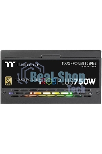 Блок питания Thermaltake Toughpower iRGb PLUS 750W RTL (PS-TPI-0750F3FDGE-1), 750Вт, 80 PLUS Gold, 140мм, модульный, черный
