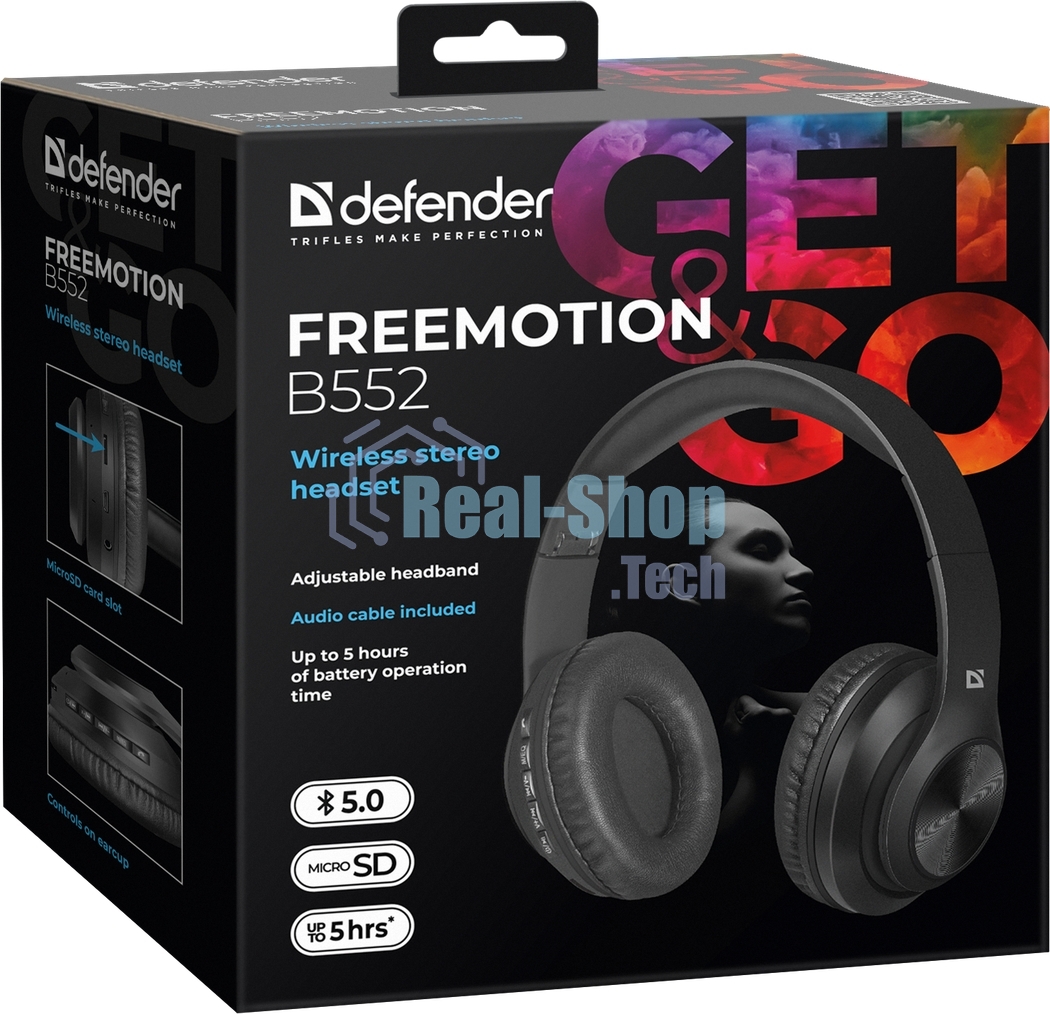 Гарнитура Defender FREEMOTION B552 черный