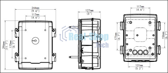 Монтажная коробка Uniview TR-JB12-IN для PTZ камер, 296мм x 244мм x 127мм, 2.5кг