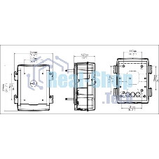 Монтажная коробка Uniview TR-JB12-IN для PTZ камер, 296мм x 244мм x 127мм, 2.5кг