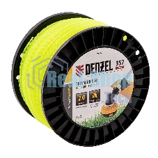 Леска для триммера Denzel витой квадрат, 2,0мм х 357м, на DIN катушке FLEX CORD