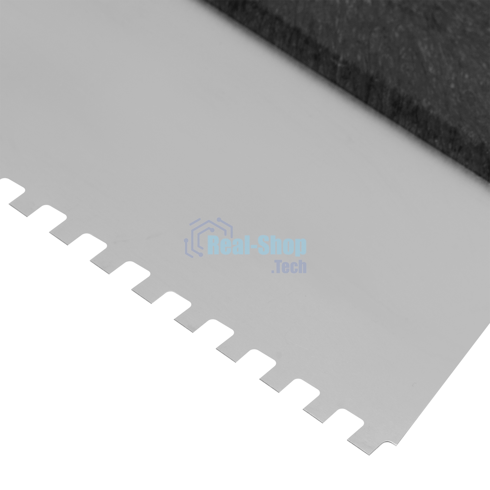 Шпатель из нержавеющей стали Сибртех 200 мм, зуб 4х4 мм, пластмассовая ручка