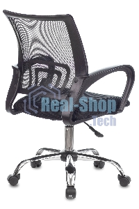 Кресло компьютерное Бюрократ CH-695NLTSL черный TW-01 TW-11, сетка/ткань, крестовина металл хром