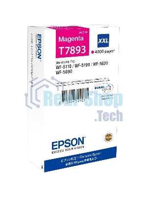 Картридж струйный Epson T7893 (C13T789340) пурпурный (4000 стр. экстраповышенной емкости) для WF-5110DW/5620DWF