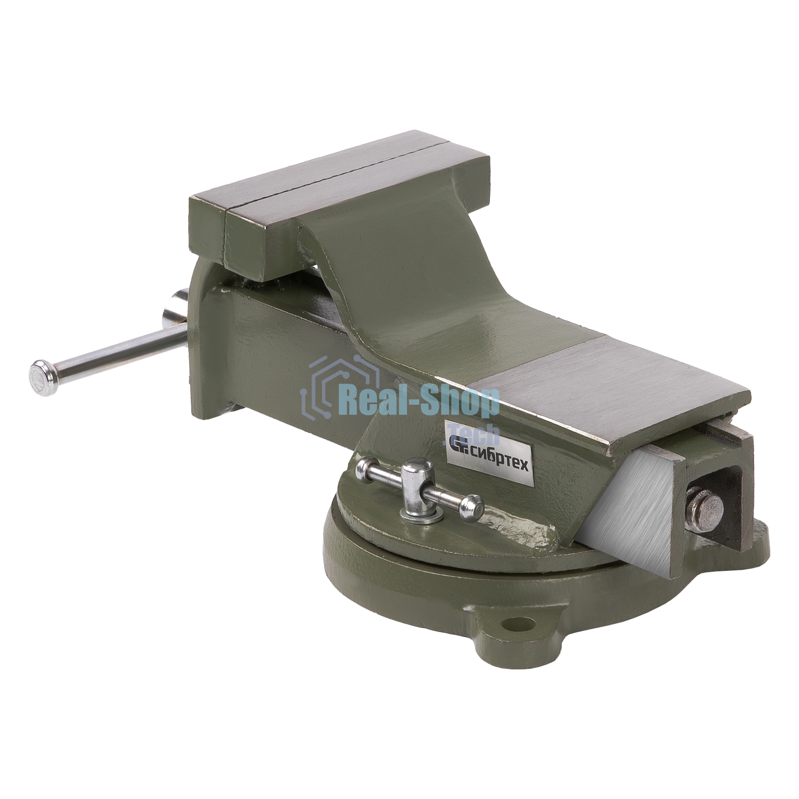 Тиски слесарные Сибртех 100 мм, стальные, поворотные