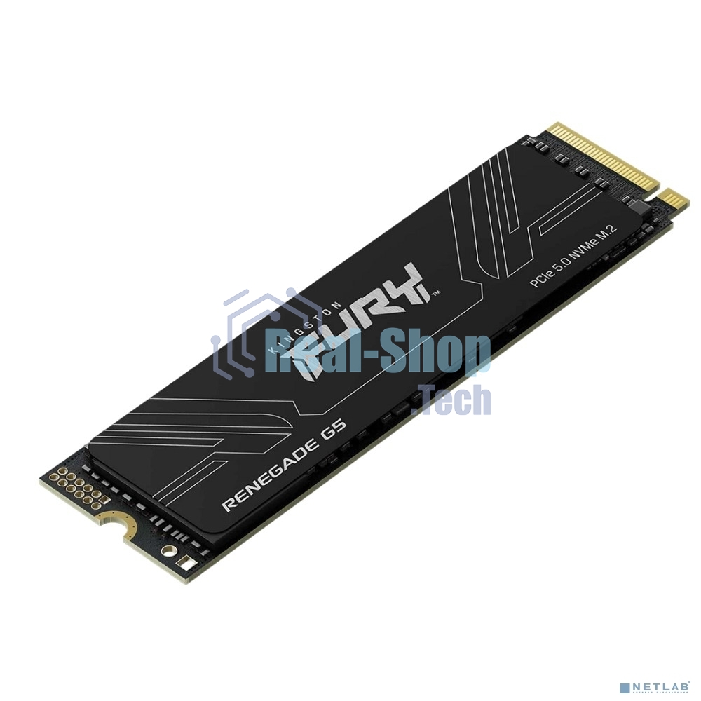 Накопитель SSD Kingston Fury Renegade, 1Tb, M.2(22x80мм), NVMe, PCIe 5.0 x4, 3D TLC, R/W 14200/11000Mb/s, IOPs 2 200 000/2 150 000, TbW 1000, DWPD 0.5 (12 мес)