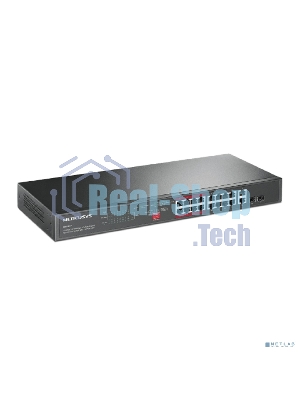 Kоммутатор 16-портовый монтируемый в стойку PoE+ Mercusys MS118CP 10/100 Мбит/с с 2 гигабитными портами