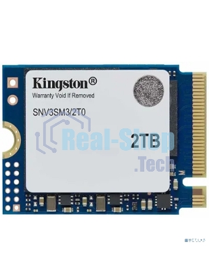Накопитель SSD Kingston NV3, 2000Gb, M.2(22x30мм), NVMe, PCIe 4.0 x4, 3D TLC, R/W 6000/5000Mb/s, TbW 640, DWPD 0.2