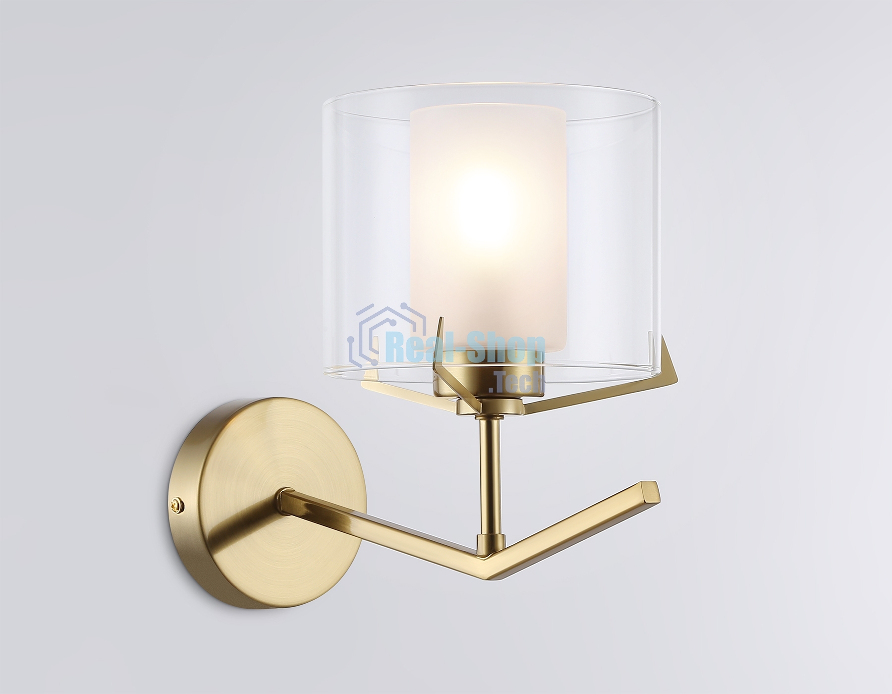Настенный светильник Ambrella light LH57010 BS/FR латунь/белый матовый E14 max 40W 280*150*220