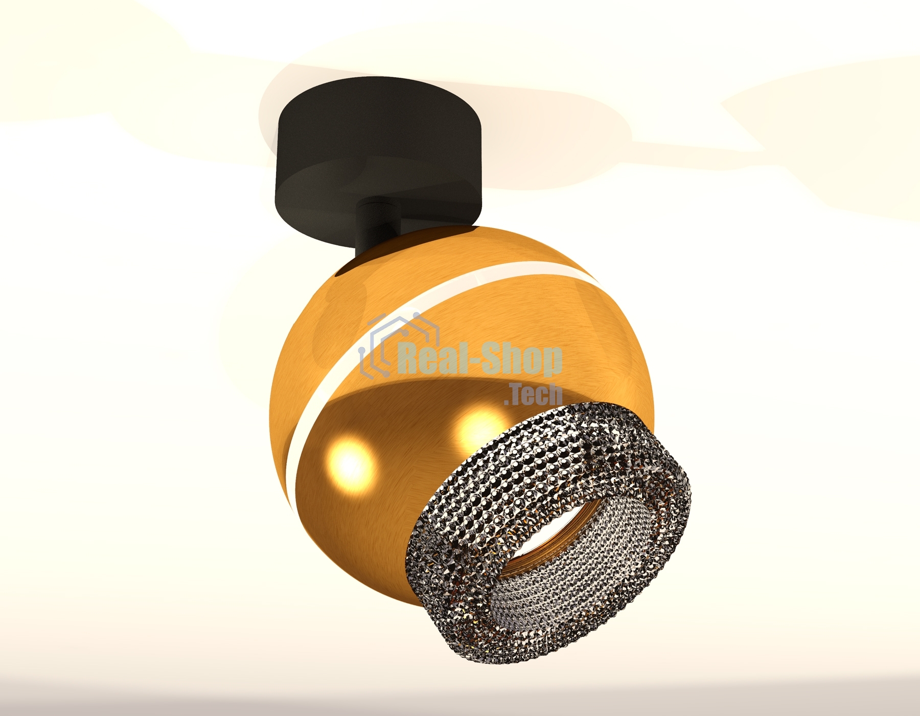 Комплект поворотного светильника Ambrella light XM1105011 PYG/SBK/BK золото желтое полированное/черный песок/тонированный MR16 GU5.3 LED 3W 4200K