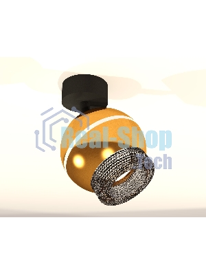 Комплект поворотного светильника Ambrella light XM1105011 PYG/SBK/BK золото желтое полированное/черный песок/тонированный MR16 GU5.3 LED 3W 4200K