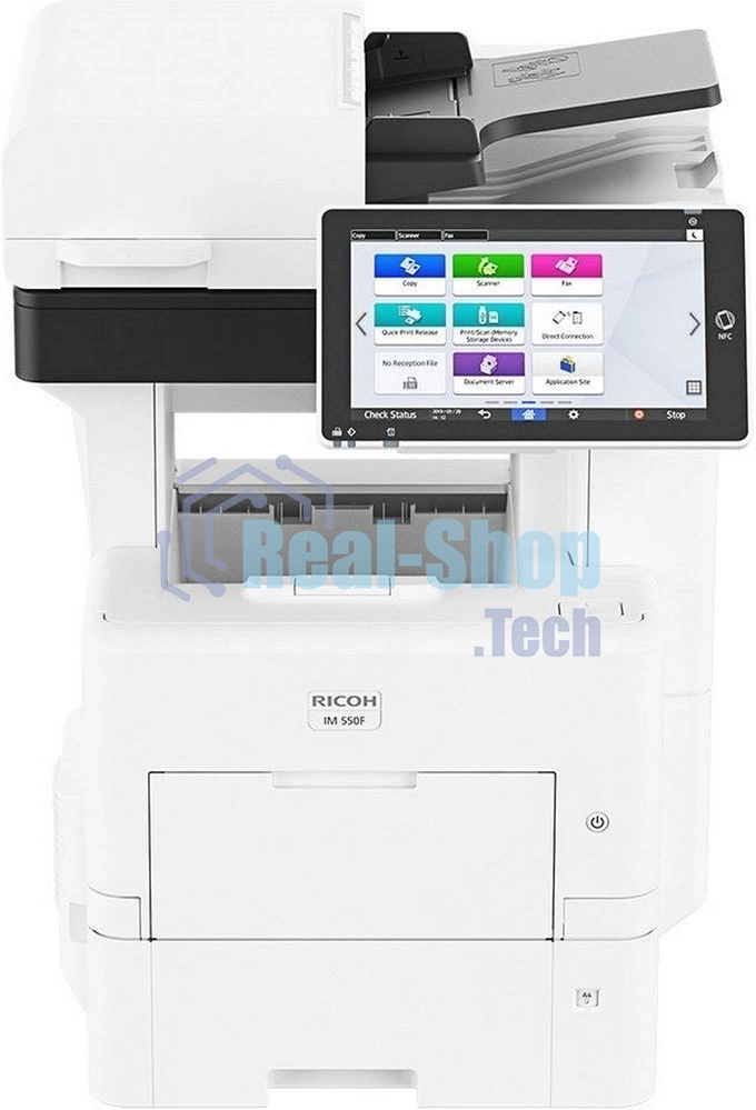 МФУ лазерное Ricoh IM 550F (418459), A4, ч/б, печ. до 55 стр/мин., скан. до 60 стр/мин. (ч/б) 40 стр/мин. (цвет), 1200 x 1200 dpi (печать) 600x600dpi (скан.), USB, Ethernet, Wi-Fi, Bluetooth, NFC
