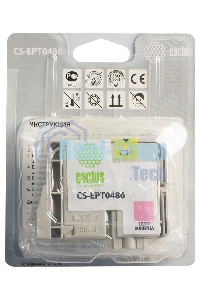 Картридж струйный Cactus CS-EPT0486 светло-пурпурный (14,4 мл) для Epson Stylus Photo R200/R220/R300/R320/R340/RX500/RX600/RX620/RX640