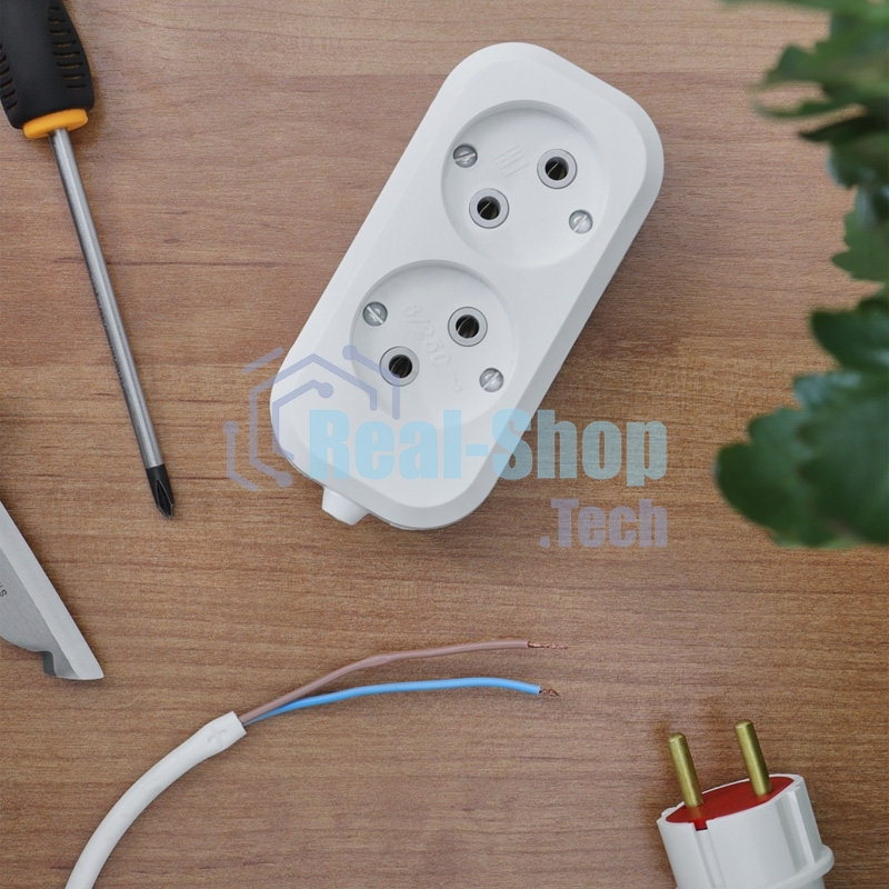 Колодка Rexant 2 гнезда без заземления