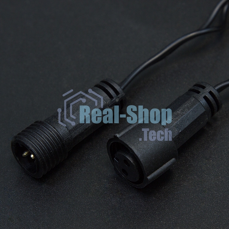 Гирлянда Neon-night Нить 10м, постоянное свечение, черный ПВХ, 24В, белый