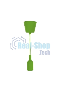 Патрон E27 Rexant силиконовый со шнуром 1 м зеленый