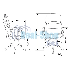 Кресло руководителя Бюрократ T-9950LT коричневый Boroko-37, искусственная кожа, крестовина пластик
