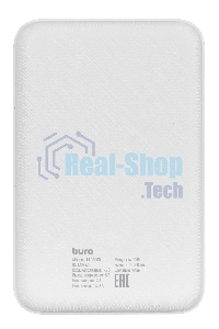 Портативный аккумулятор Buro T4-10000 Li-Pol 10000mAh 2A+1A белый 2xUSB