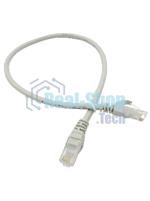 Патч-корд Buro Basic UTP 4 пары cat6 CCA molded 0.5м серый RJ-45 (m)-RJ-45 (m)