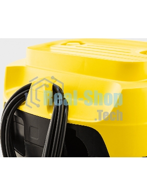 Строительный пылесос Karcher WD 3 S V-17/4/20 желтый, 1000 Вт, уборка сухая/сбор воды, пылесборник мешок/контейнер, 17 л