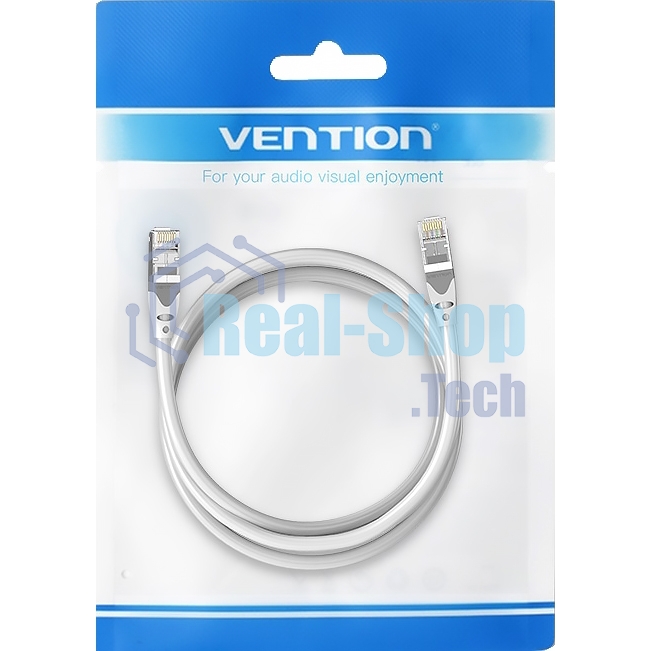 Патч-корд Vention прямой SFTP cat.6A, RJ45 - 0,5м. Серый
