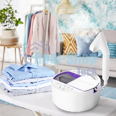 Отпариватель Kitfort КТ-9110-1 белый/фиолетовый, 2180 Вт, 45 г/мин, 600 мл