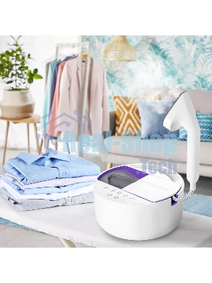 Отпариватель Kitfort КТ-9110-1 белый/фиолетовый, 2180 Вт, 45 г/мин, 600 мл