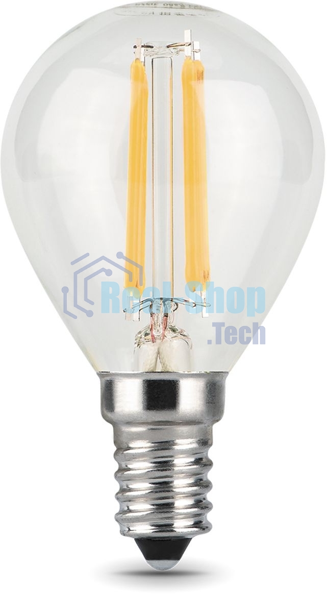 Лампа светодиодная Filament Шар E14 5Вт 4100К Gauss 105801205