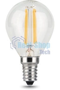 Лампа светодиодная Filament Шар E14 5Вт 4100К Gauss 105801205