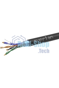 Кабель информационный Suprlan Standard 01-1028-1, кат.5E FTP 4 парыX24AWG, PE внешний 305м, черный