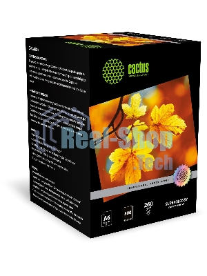 Фотобумага Cactus Prof CS-HGA6260500 A6/260г/м2/500л./белый глянцевое для струйной печати